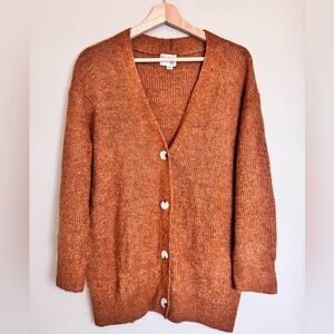 a new day Women's Rust Cardigan Sweater Size Medium